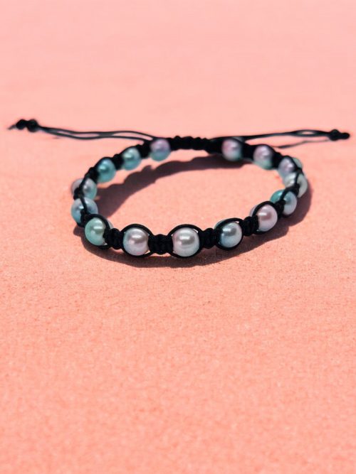 Bracelet style shamballa rose bleu