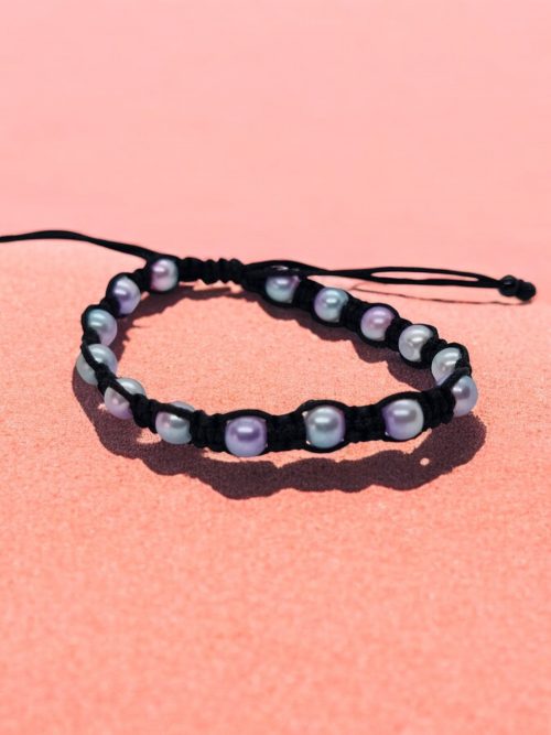 Bracelet style shamballa bleu violet