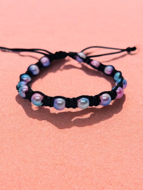 Bracelet style shamballa  Rose violet