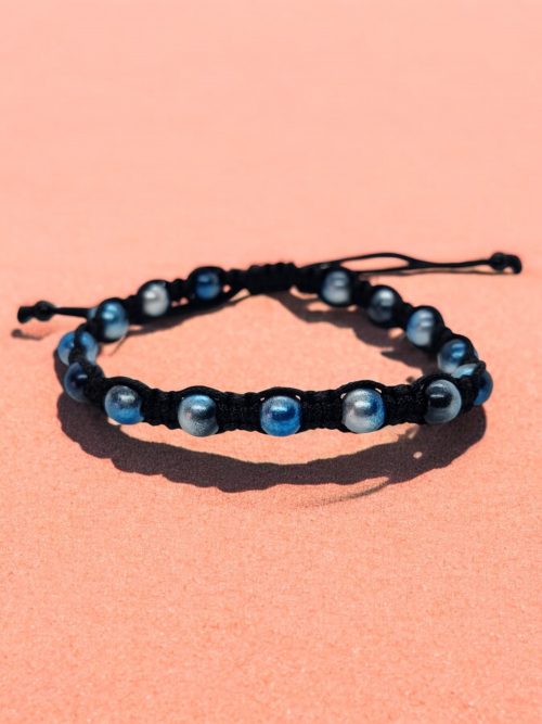 Bracelet style shamballa  Bleu noir