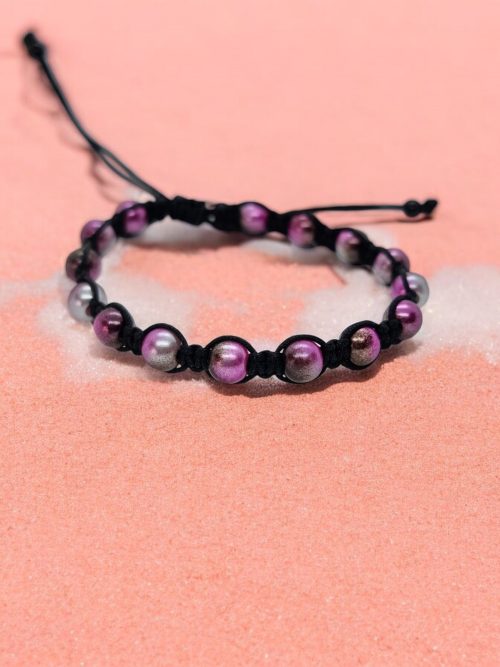 Bracelet style shamballa  Rose marron