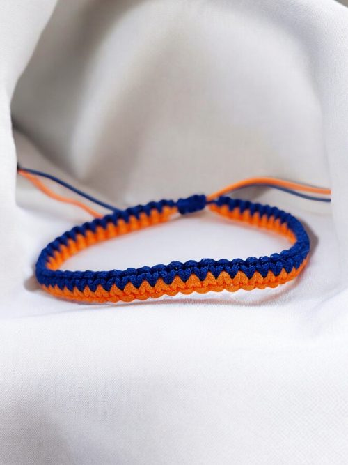 Bracelet macramé Zigzag Orange/ bleu