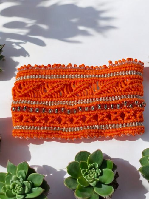 Bracelet macramé orange