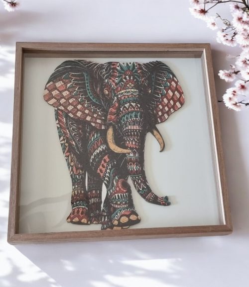 Tableau puzzle bois Elephant