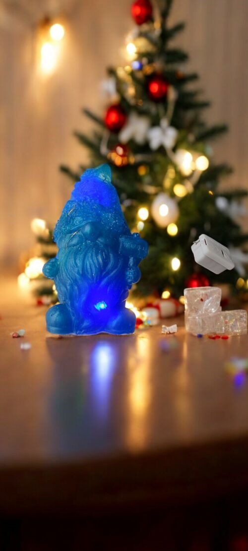 Gnome lumineux bleu pailleté – Image 2