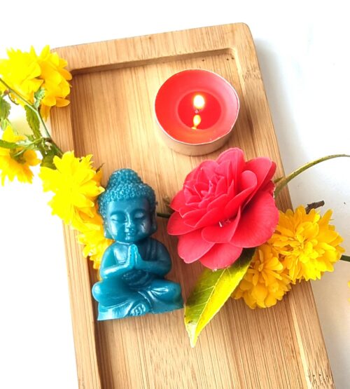 bouddha déco, bouddha zen résine, statuette bouddha intérieur, décoration zen bouddha, figurine spirituelle résine, statuette bouddhiste design, objet déco zen, ambiance zen maison
