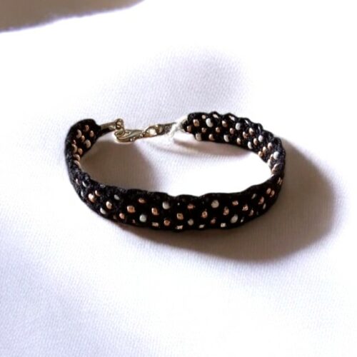 Bracelet macramé fait main, bracelet perles, bracelet artisanal, bijoux faits main, bracelet macramé femme, Tressana bijoux, bracelet tissé main, bijou macramé créateur