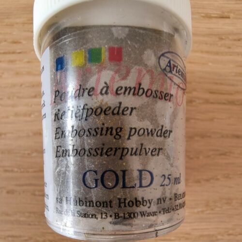 Poudre à embosser dorée