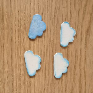Lot 4 nuages  en bois