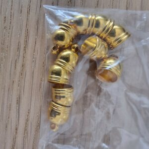Lot 10 fermoirs dorés diam 0.9