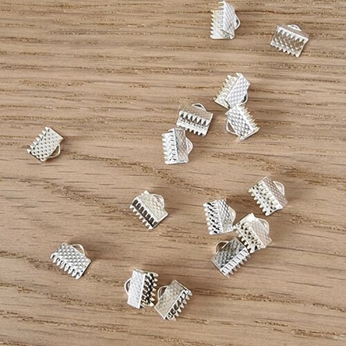 Lot 20 petites attaches griffes argentées