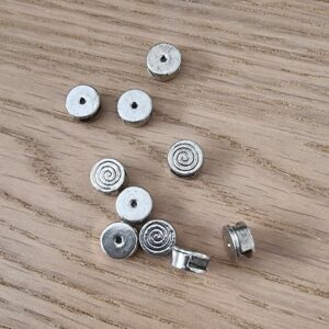 Lot 10 passants spirale acier