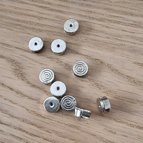 Lot 10 passants spirale acier