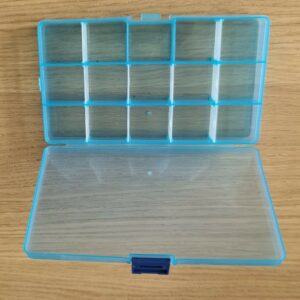 boite de rangement 15 compartiments bleue