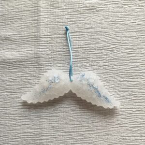 Angélia blanc paillettes bleues