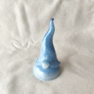 Grand veilleur blanc et bleu pailleté