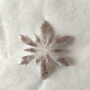 Givrelia blanc paillettes marrons