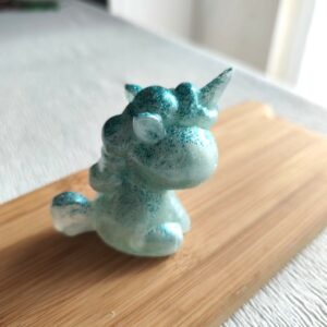 Zicorne turquoise pailletée