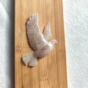 Plumes d'or blanche paillettes marrons