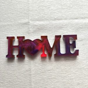 "Home" rose violet blanc