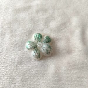 Porte Encens Floréa blanc paillettes vertes