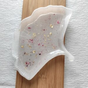 Feuille d'âme Ginkgo blanc feuille d'or rose