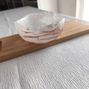 Brume marbrée blanche et cuivrée