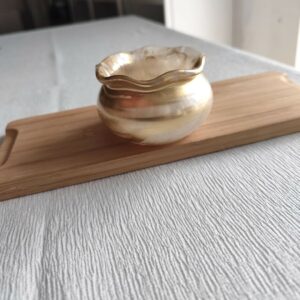 Eclat de soie blanc et or