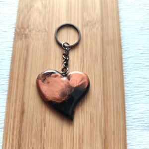 Coeur pop pointe noir et cuivré