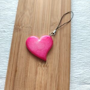 Coeur pop pointe fuschia et blanc