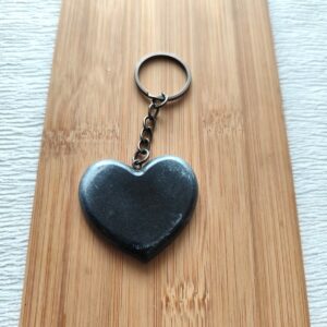 Coeur pop noir argenté