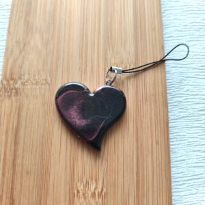 Coeur pop pointe noir et rose