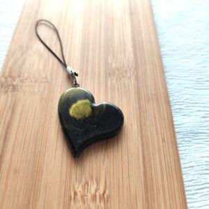 Coeur pop pointe noir et doré