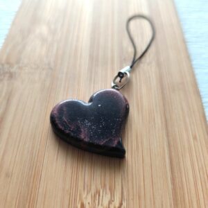 Coeur pop pointe noir cuivré