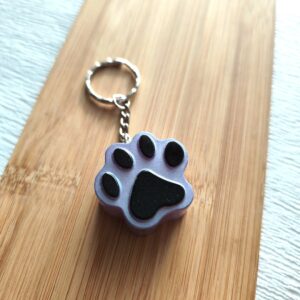 Porte clé "Pawpop" bleu violet