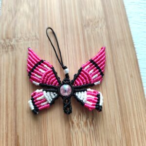 Porte clé "Éphém’Air" rose