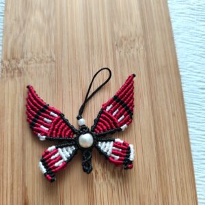 Porte clé "Éphém’Air" bordeaux