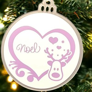 Acrynea coeur et cerf violet