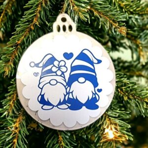 Acrynea gnomes bleu et blanc