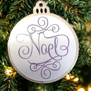 Acrynea Noël blanc et violet