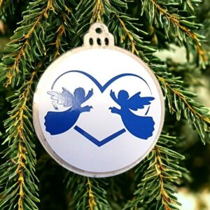 Acrynea anges et coeur bleu