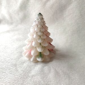 Arbélia blanc paillettes bleues et rouges