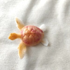 Carapaz jaune paillettes roses