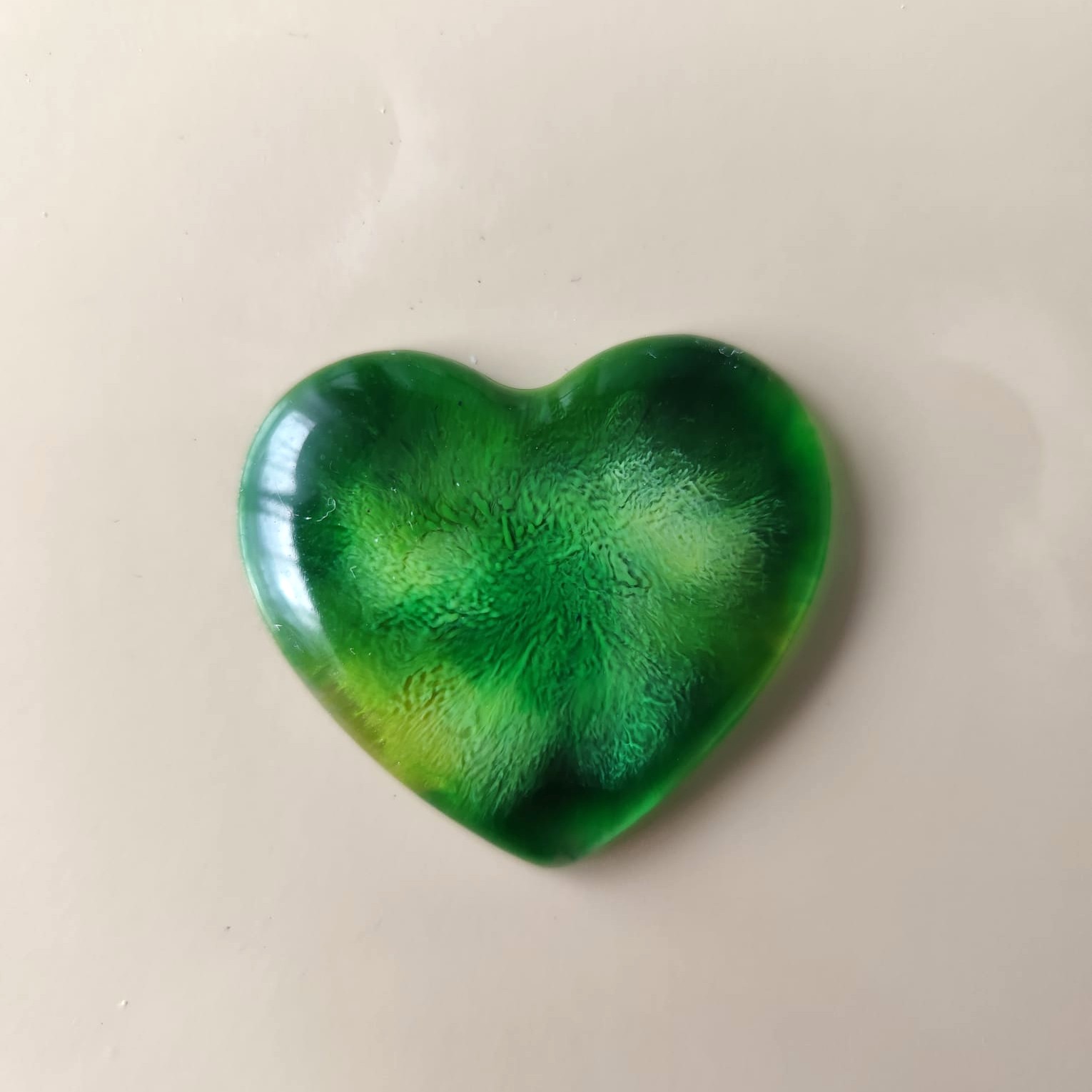 Magnet Coeurpop vert et blanc