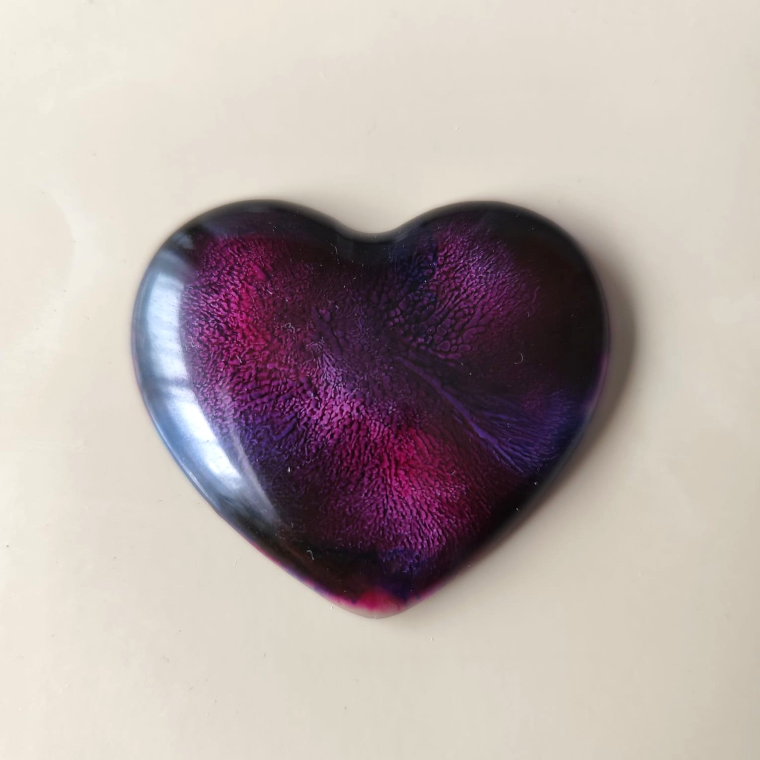 Magnet Coeurpop violet et rose