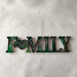 Family vert rose et blanc