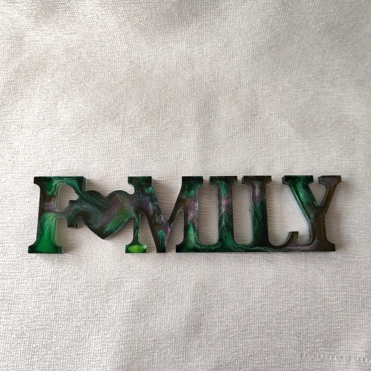 Family vert rose et blanc